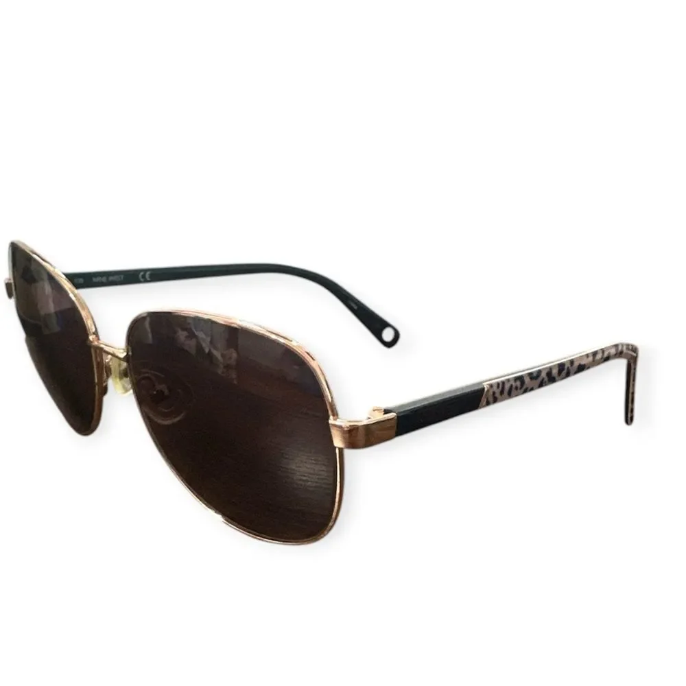 NINE WEST Pink Blue Animal Print Sunglasses NW126S